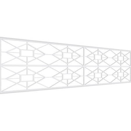 Ekena Millwork Set of Four Panels for 94 1/2"W x 24 1/4"H Jamestown Fretwork Wainscot Wall Paneling WPKP12X01X47JTN